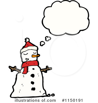 Royalty-Free (RF) Snowman Clipart Illustration by lineartestpilot - Stock Sample #1150191
