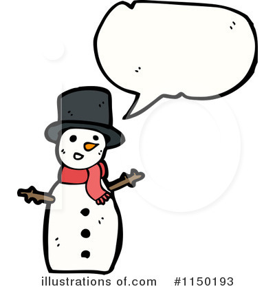 Royalty-Free (RF) Snowman Clipart Illustration by lineartestpilot - Stock Sample #1150193