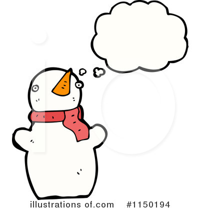 Royalty-Free (RF) Snowman Clipart Illustration by lineartestpilot - Stock Sample #1150194