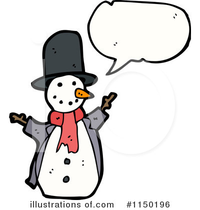 Royalty-Free (RF) Snowman Clipart Illustration by lineartestpilot - Stock Sample #1150196