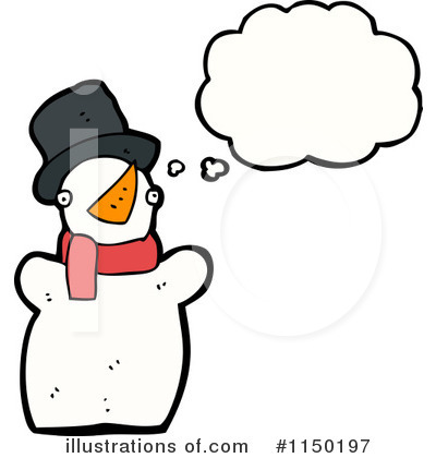 Royalty-Free (RF) Snowman Clipart Illustration by lineartestpilot - Stock Sample #1150197