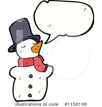 Royalty-Free (RF) Snowman Clipart Illustration by lineartestpilot - Stock Sample #1150198
