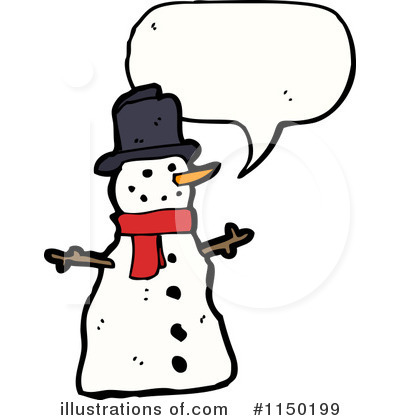 Royalty-Free (RF) Snowman Clipart Illustration by lineartestpilot - Stock Sample #1150199