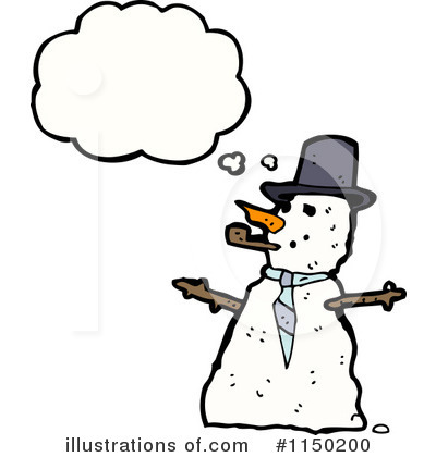 Royalty-Free (RF) Snowman Clipart Illustration by lineartestpilot - Stock Sample #1150200