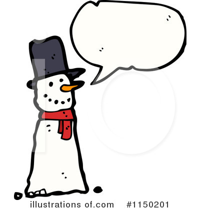 Royalty-Free (RF) Snowman Clipart Illustration by lineartestpilot - Stock Sample #1150201