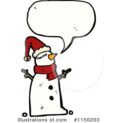 Royalty-Free (RF) Snowman Clipart Illustration by lineartestpilot - Stock Sample #1150203