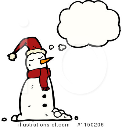 Royalty-Free (RF) Snowman Clipart Illustration by lineartestpilot - Stock Sample #1150206