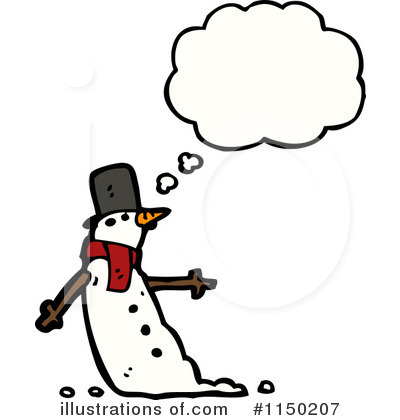 Royalty-Free (RF) Snowman Clipart Illustration by lineartestpilot - Stock Sample #1150207
