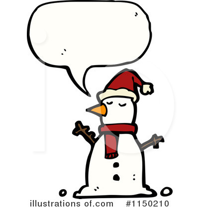 Royalty-Free (RF) Snowman Clipart Illustration by lineartestpilot - Stock Sample #1150210