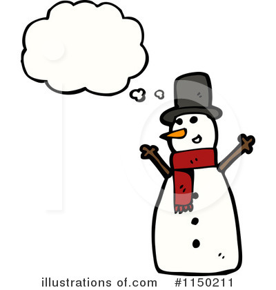 Royalty-Free (RF) Snowman Clipart Illustration by lineartestpilot - Stock Sample #1150211
