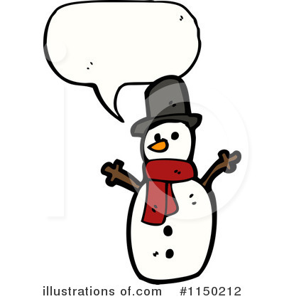 Royalty-Free (RF) Snowman Clipart Illustration by lineartestpilot - Stock Sample #1150212