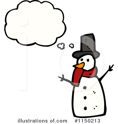Royalty-Free (RF) Snowman Clipart Illustration by lineartestpilot - Stock Sample #1150213