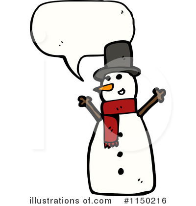 Royalty-Free (RF) Snowman Clipart Illustration by lineartestpilot - Stock Sample #1150216