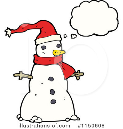 Royalty-Free (RF) Snowman Clipart Illustration by lineartestpilot - Stock Sample #1150608