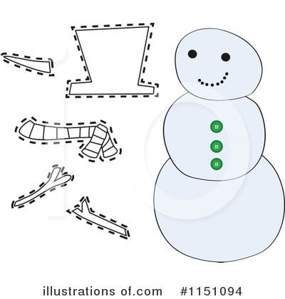 Royalty-Free (RF) Snowman Clipart Illustration by peachidesigns - Stock Sample #1151094