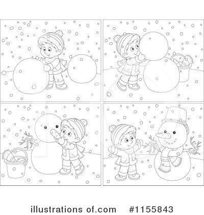 Royalty-Free (RF) Snowman Clipart Illustration by Alex Bannykh - Stock Sample #1155843