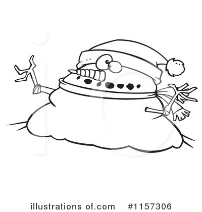 Royalty-Free (RF) Snowman Clipart Illustration by toonaday - Stock Sample #1157306