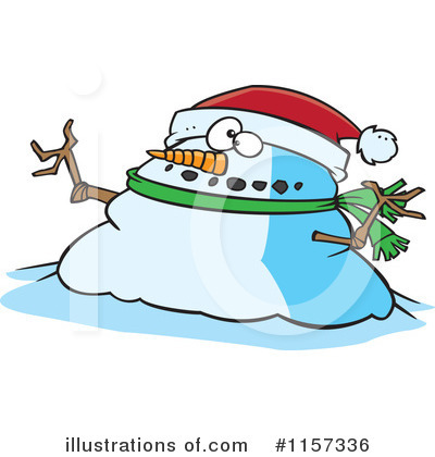 Royalty-Free (RF) Snowman Clipart Illustration by toonaday - Stock Sample #1157336