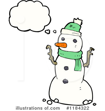 Royalty-Free (RF) Snowman Clipart Illustration by lineartestpilot - Stock Sample #1184322
