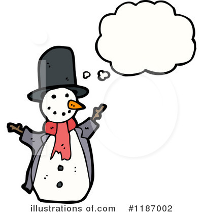 Royalty-Free (RF) Snowman Clipart Illustration by lineartestpilot - Stock Sample #1187002