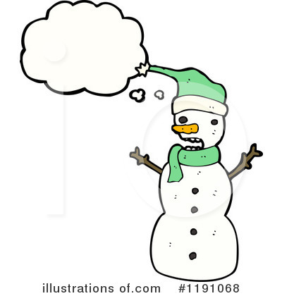 Royalty-Free (RF) Snowman Clipart Illustration by lineartestpilot - Stock Sample #1191068