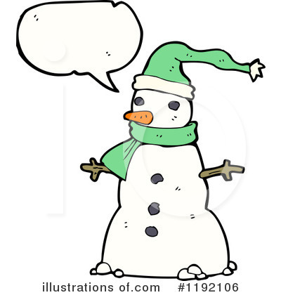 Royalty-Free (RF) Snowman Clipart Illustration by lineartestpilot - Stock Sample #1192106