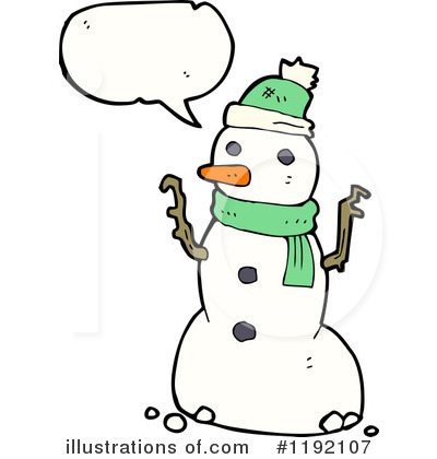 Royalty-Free (RF) Snowman Clipart Illustration by lineartestpilot - Stock Sample #1192107