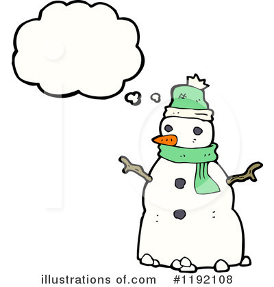 Royalty-Free (RF) Snowman Clipart Illustration by lineartestpilot - Stock Sample #1192108