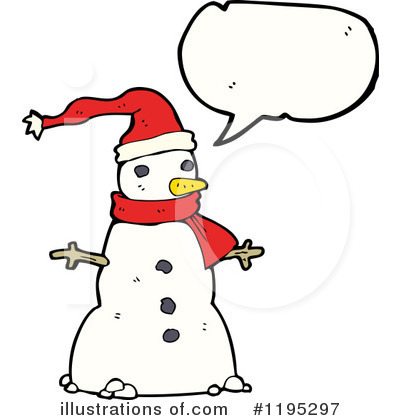 Royalty-Free (RF) Snowman Clipart Illustration by lineartestpilot - Stock Sample #1195297