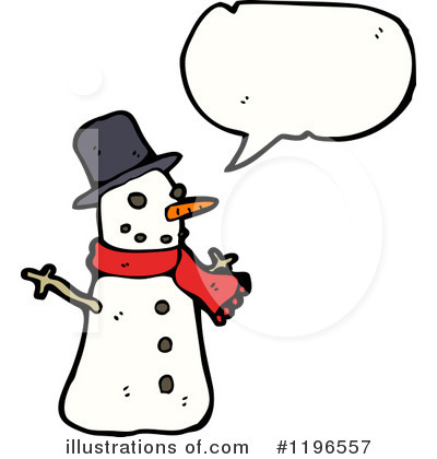 Royalty-Free (RF) Snowman Clipart Illustration by lineartestpilot - Stock Sample #1196557
