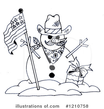 Royalty-Free (RF) Snowman Clipart Illustration by LoopyLand - Stock Sample #1210758