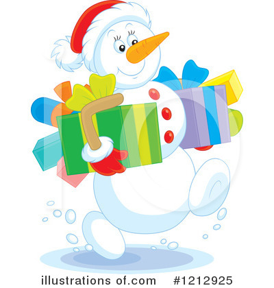 Royalty-Free (RF) Snowman Clipart Illustration by Alex Bannykh - Stock Sample #1212925