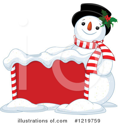 Royalty-Free (RF) Snowman Clipart Illustration by Pushkin - Stock Sample #1219759