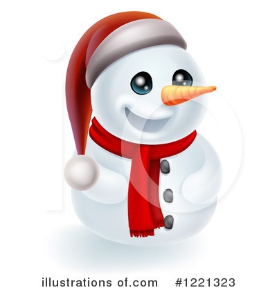 Royalty-Free (RF) Snowman Clipart Illustration by AtStockIllustration - Stock Sample #1221323