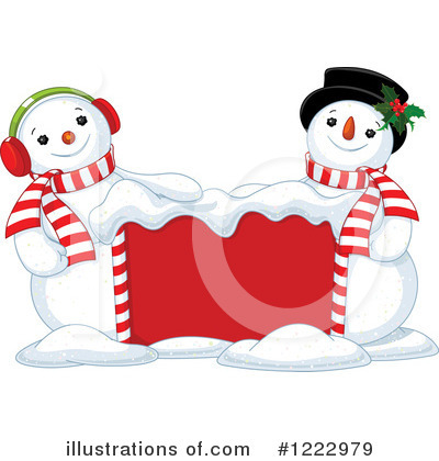 Royalty-Free (RF) Snowman Clipart Illustration by Pushkin - Stock Sample #1222979