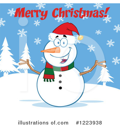 Royalty-Free (RF) Snowman Clipart Illustration by Hit Toon - Stock Sample #1223938
