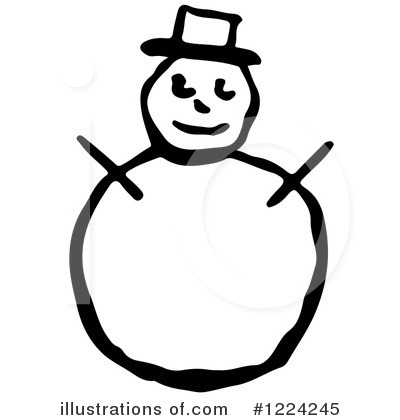 Royalty-Free (RF) Snowman Clipart Illustration by Picsburg - Stock Sample #1224245