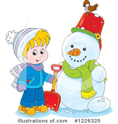 Royalty-Free (RF) Snowman Clipart Illustration by Alex Bannykh - Stock Sample #1226320