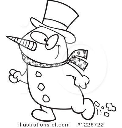 Royalty-Free (RF) Snowman Clipart Illustration by toonaday - Stock Sample #1226722