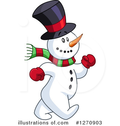 Royalty-Free (RF) Snowman Clipart Illustration by yayayoyo - Stock Sample #1270903