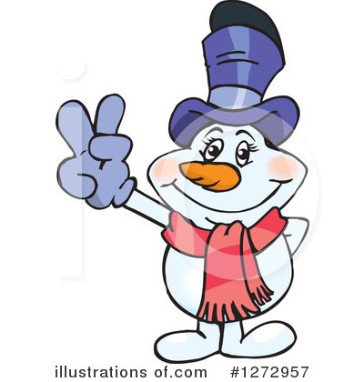 Royalty-Free (RF) Snowman Clipart Illustration by Dennis Holmes Designs - Stock Sample #1272957