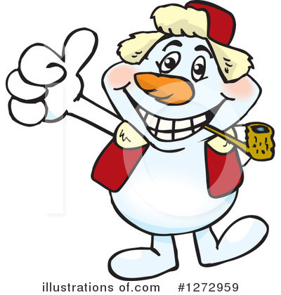Royalty-Free (RF) Snowman Clipart Illustration by Dennis Holmes Designs - Stock Sample #1272959