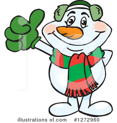 Royalty-Free (RF) Snowman Clipart Illustration by Dennis Holmes Designs - Stock Sample #1272960