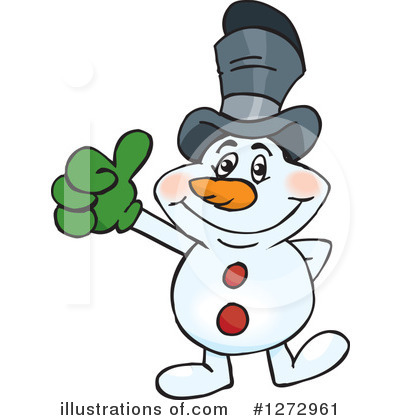 Royalty-Free (RF) Snowman Clipart Illustration by Dennis Holmes Designs - Stock Sample #1272961