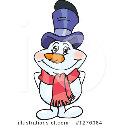 Royalty-Free (RF) Snowman Clipart Illustration by Dennis Holmes Designs - Stock Sample #1276084