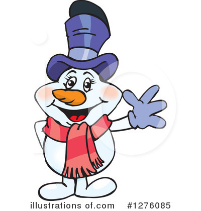 Royalty-Free (RF) Snowman Clipart Illustration by Dennis Holmes Designs - Stock Sample #1276085