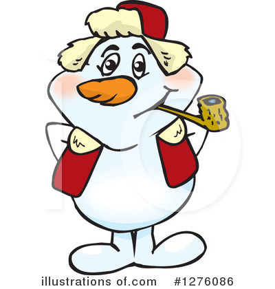 Royalty-Free (RF) Snowman Clipart Illustration by Dennis Holmes Designs - Stock Sample #1276086