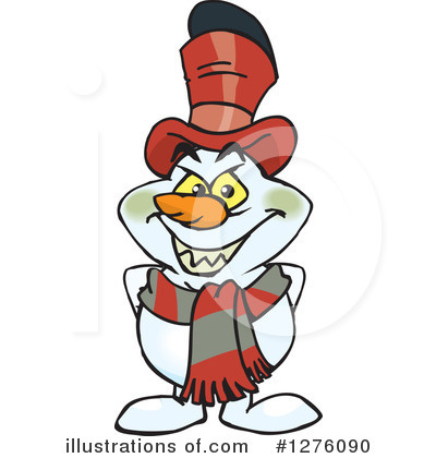 Royalty-Free (RF) Snowman Clipart Illustration by Dennis Holmes Designs - Stock Sample #1276090