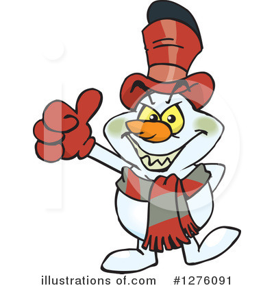 Royalty-Free (RF) Snowman Clipart Illustration by Dennis Holmes Designs - Stock Sample #1276091