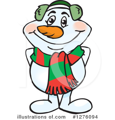 Royalty-Free (RF) Snowman Clipart Illustration by Dennis Holmes Designs - Stock Sample #1276094
